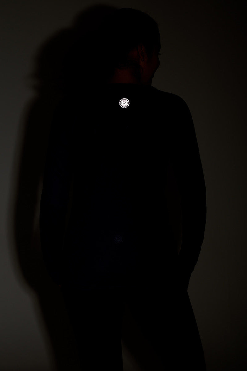 Women's Spirit Long Sleeved Training Running T Shirt-Midnight-Charcoal