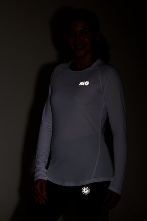 Women's Long Sleeve Running T-Shirt - White
