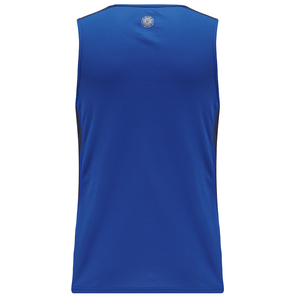 Men's Pace Spirit Running Vest-New Blue-Charcoal