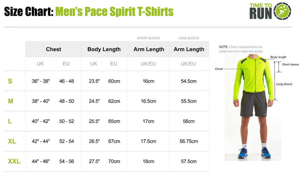 Men's Pace Spirit Short Sleeved Running T Shirt-New Blue-Charcoal