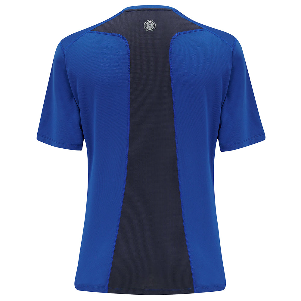 Men's Pace Spirit Short Sleeved Running T Shirt-New Blue-Charcoal