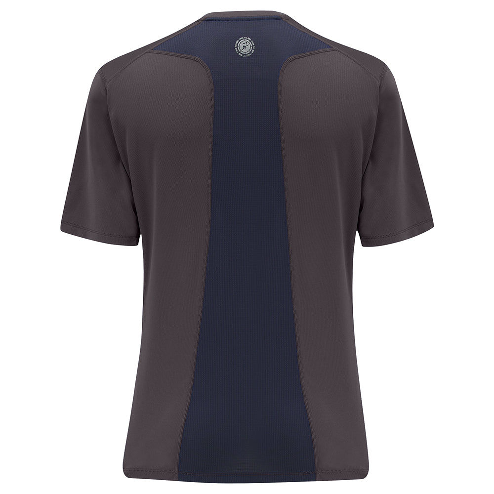 Men's Pace Spirit Short Sleeved Running T Shirt-Sword Grey-Charcoal