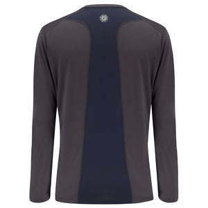 Men's Pace Spirit Long Sleeved Running T Shirt-Sword Grey-Charcoal