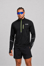 Men’s Thermal Zip Top – Black
