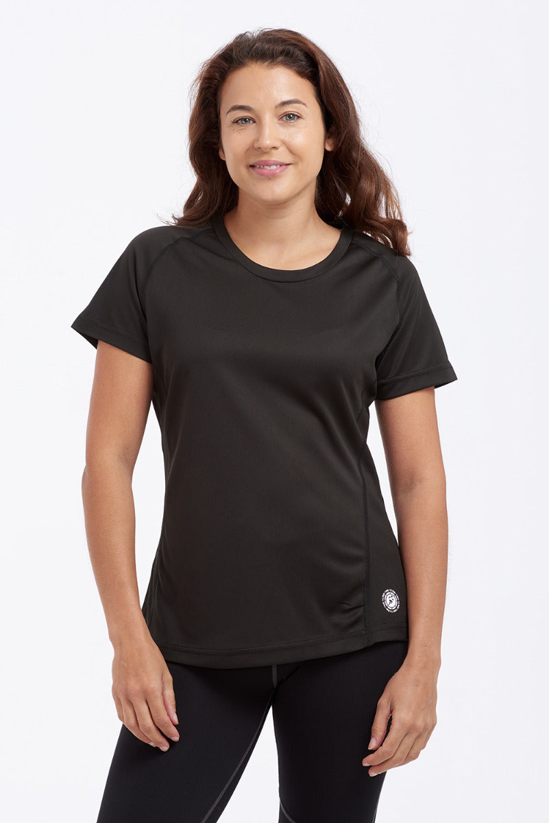 Women's Favourite Short Sleeved Running T Shirt-Black