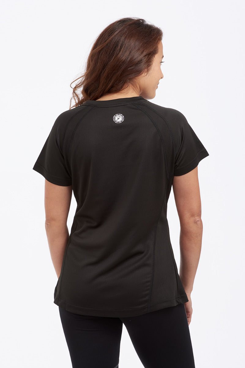 Women's Favourite Short Sleeved Running T Shirt-Black