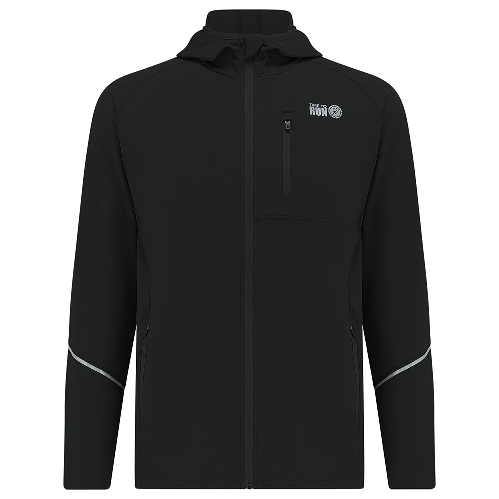 Men's Thermal Running Hoodie Jacket - Black