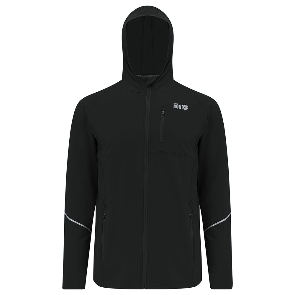 Men's Thermal Running Hoodie Jacket - Black