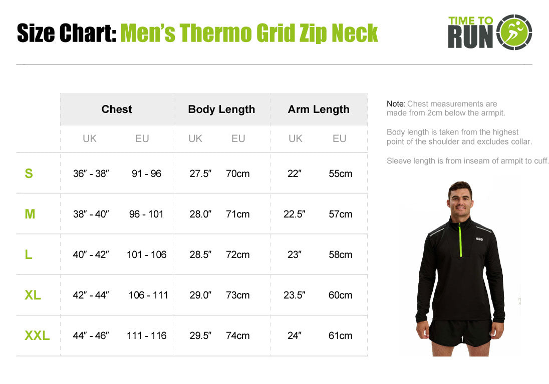 Men's Lightweight Thermal Running Top - Steel Blue