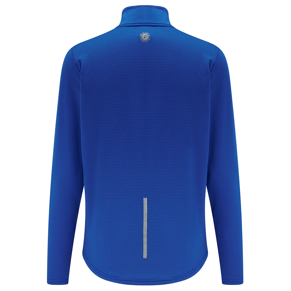 Running Shirt For Men With Half Zip - Lightweight - Thermal - Breathable Grid Fabric Fabric - Barents Blue