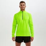 Men's Lightweight Thermal Running Top - Lime Green