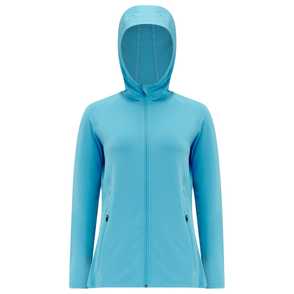 Women's Thermal Running Hoodie - Light Blue
