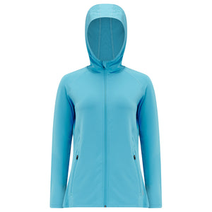 Women's Thermal Running Hoodie - Light Blue