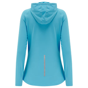 Women's Thermal Running Hoodie - Light Blue
