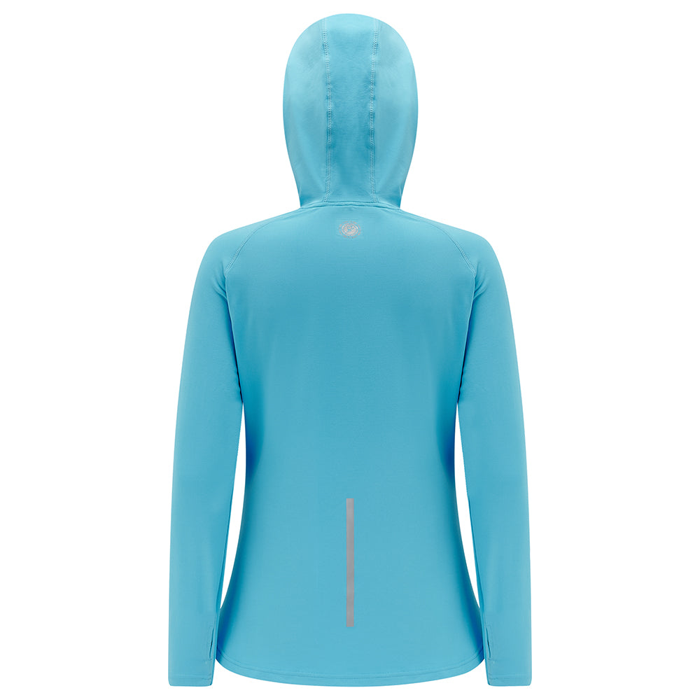 Women's Thermal Running Hoodie - Light Blue