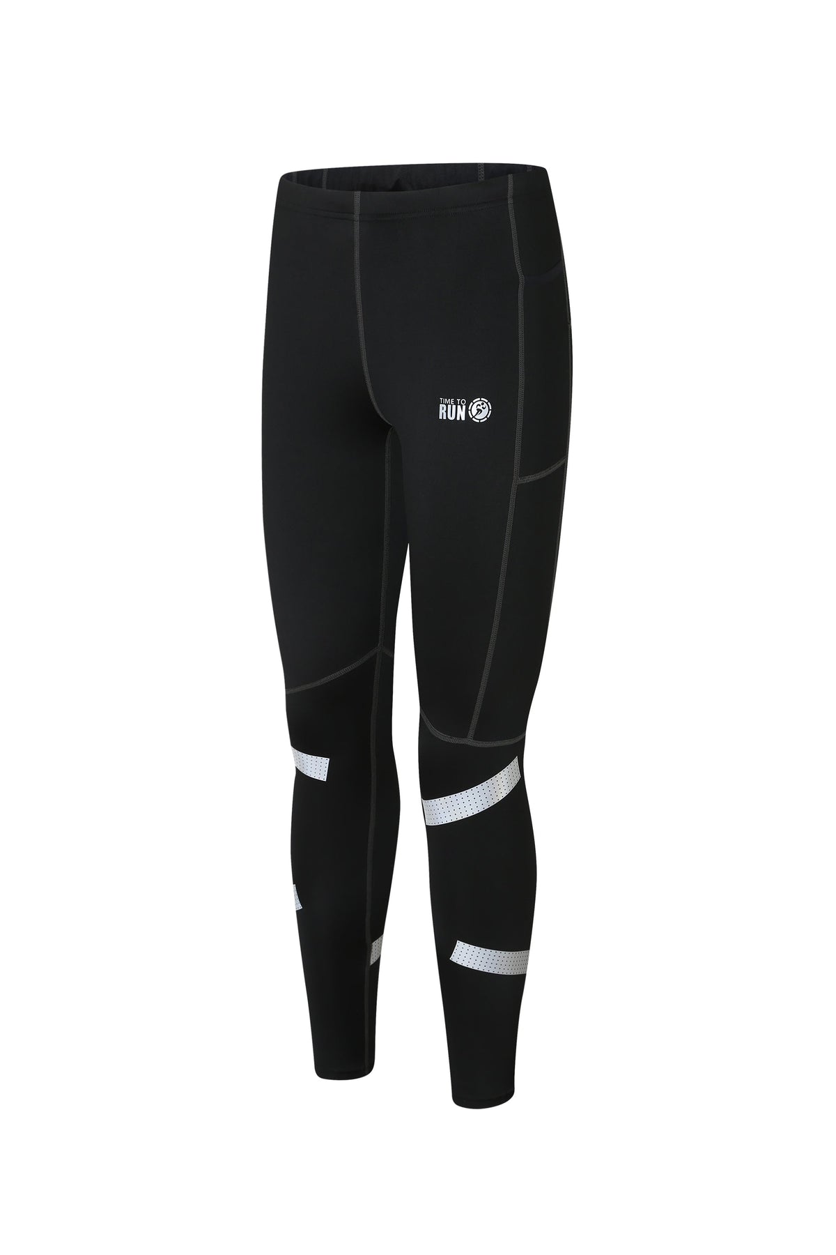 Men's Reflective Tights - Black/Lime