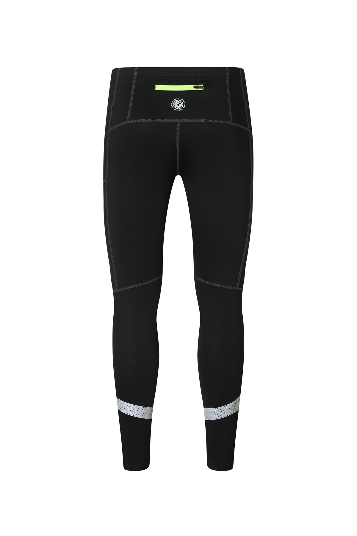 Men's Reflective Tights - Black/Lime