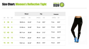 Women's Pro Spirit Reflective Running Tights With Pockets-Ebony