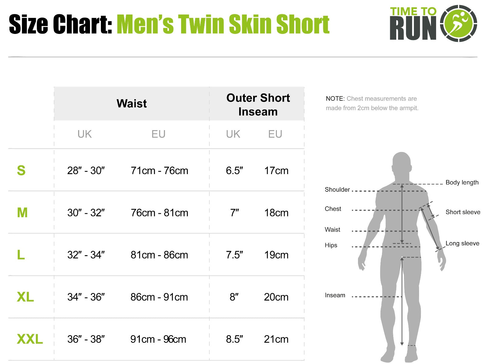 Men's Twin Skin Trail Spirit Running Short Black