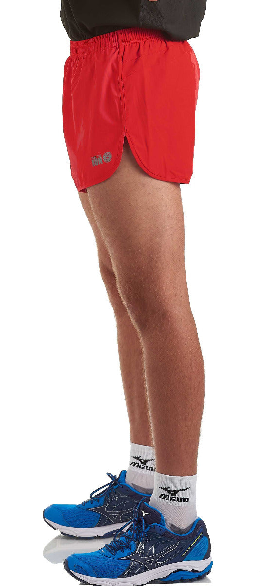 Men's 2.5" Split Pace Spirit Running/Gym/Athletic Shorts-Lava