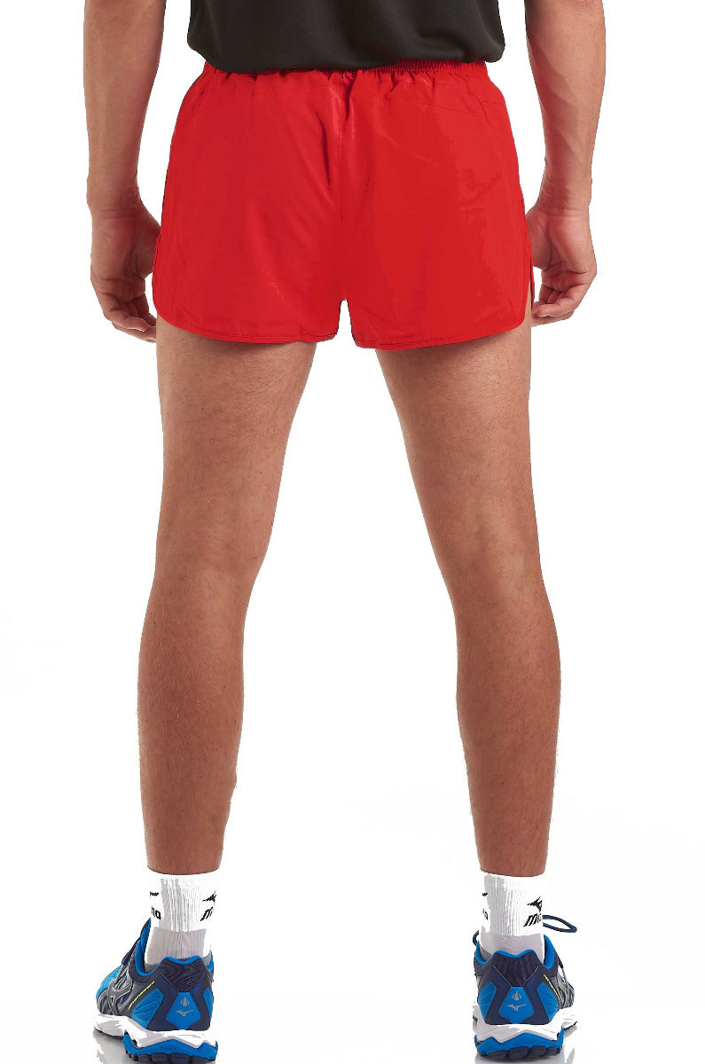 Men's 2.5" Split Pace Spirit Running/Gym/Athletic Shorts-Lava