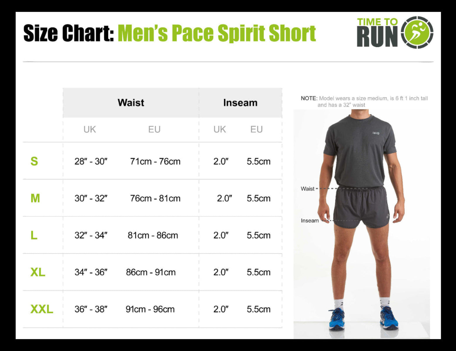Men's 2.5" Running & Training Shorts - Black