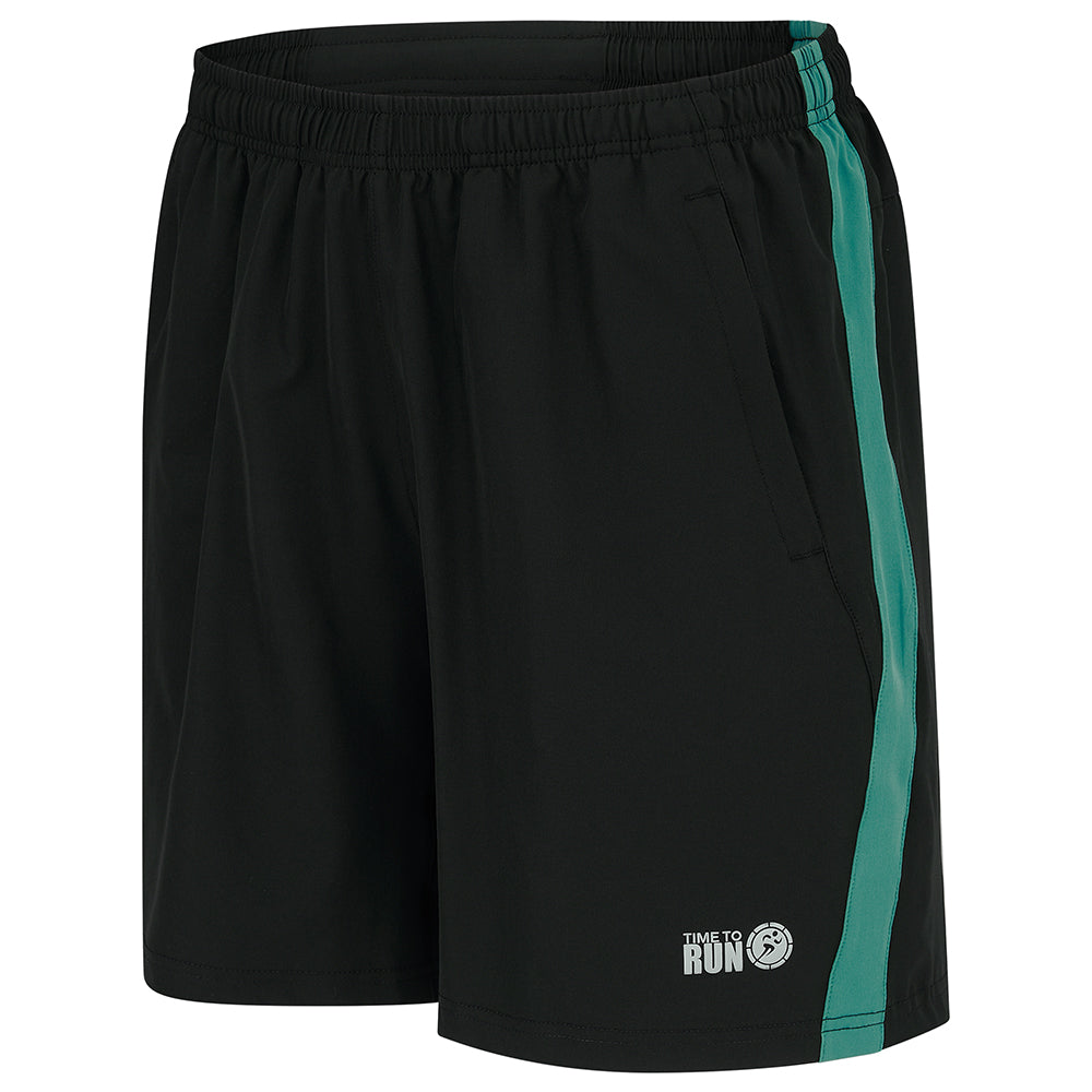 Men's Trail Spirit Running Shorts With Side And Rear Pockets-Black/Bayou