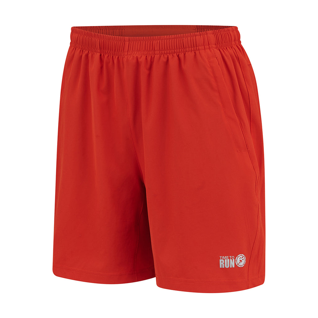 Men's Trail Spirit Running Shorts With Side And Rear Pockets-Lava