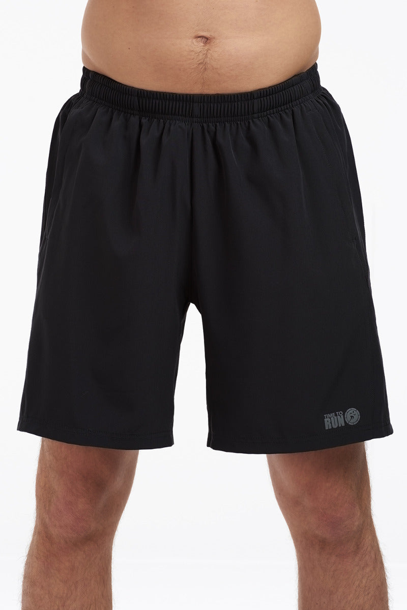 Men's Trail Spirit Running Shorts With Side And Rear Pockets-Black
