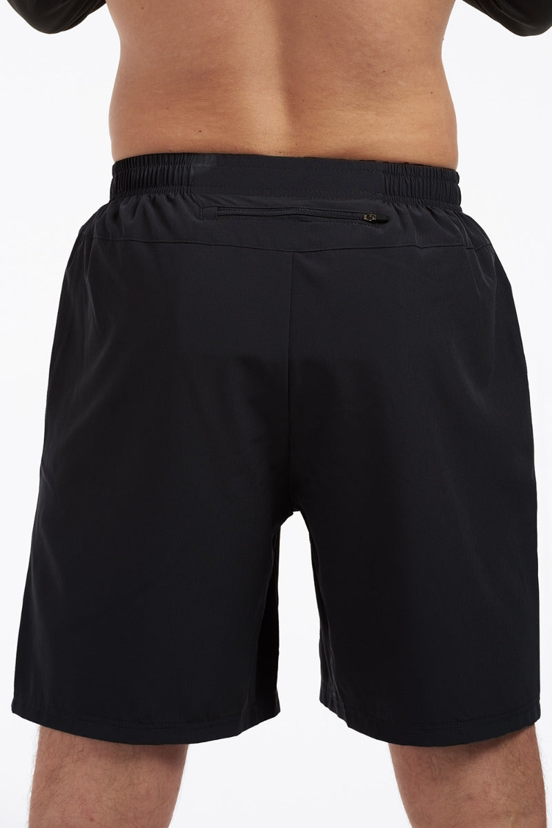 Men's Trail Spirit Running Shorts With Side And Rear Pockets-Black