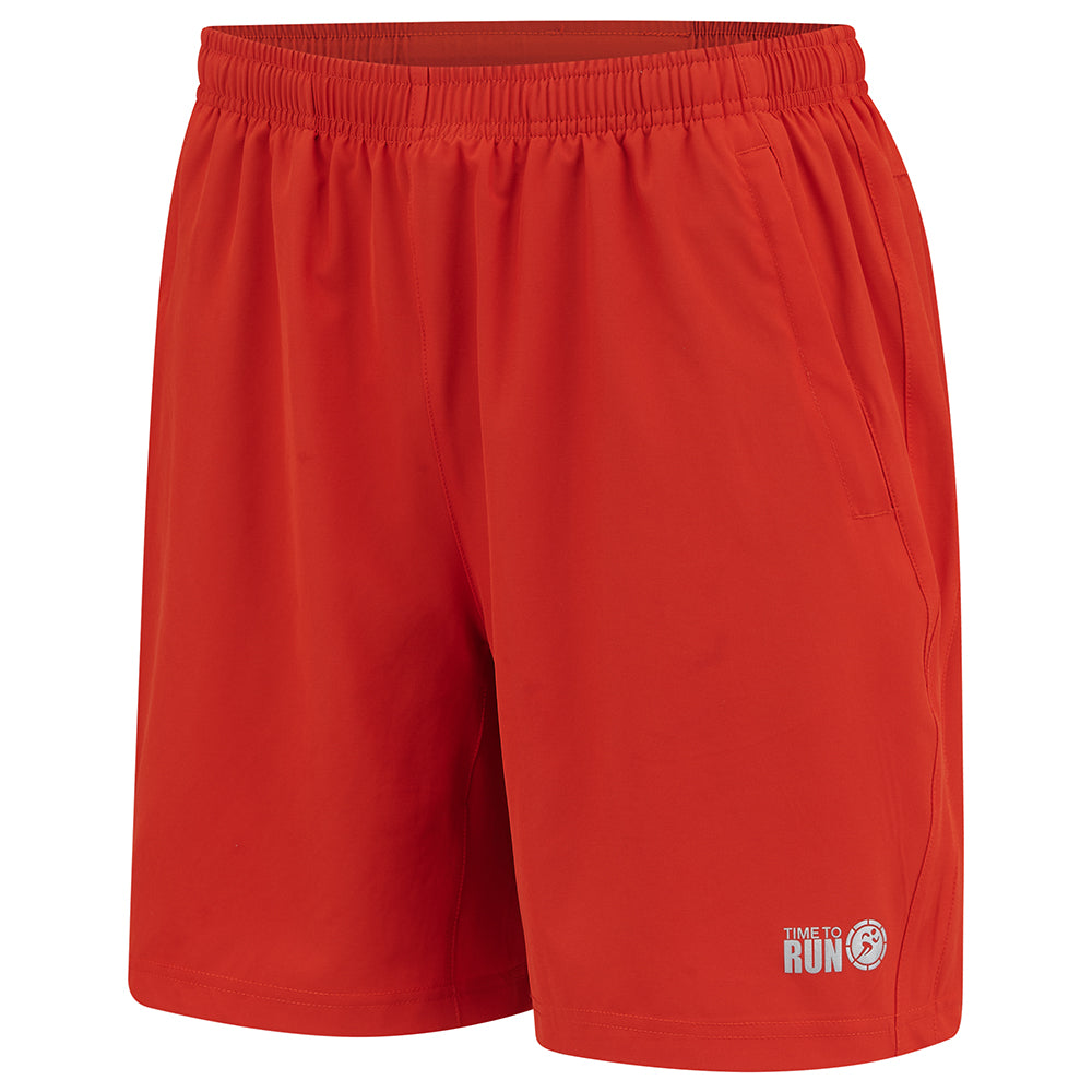 Men's Trail Spirit Running Shorts With Side And Rear Pockets-Lava