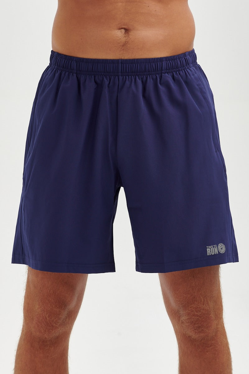 Men's Trail Spirit Running Short With Rear And Side Pockets-Midnight Blue