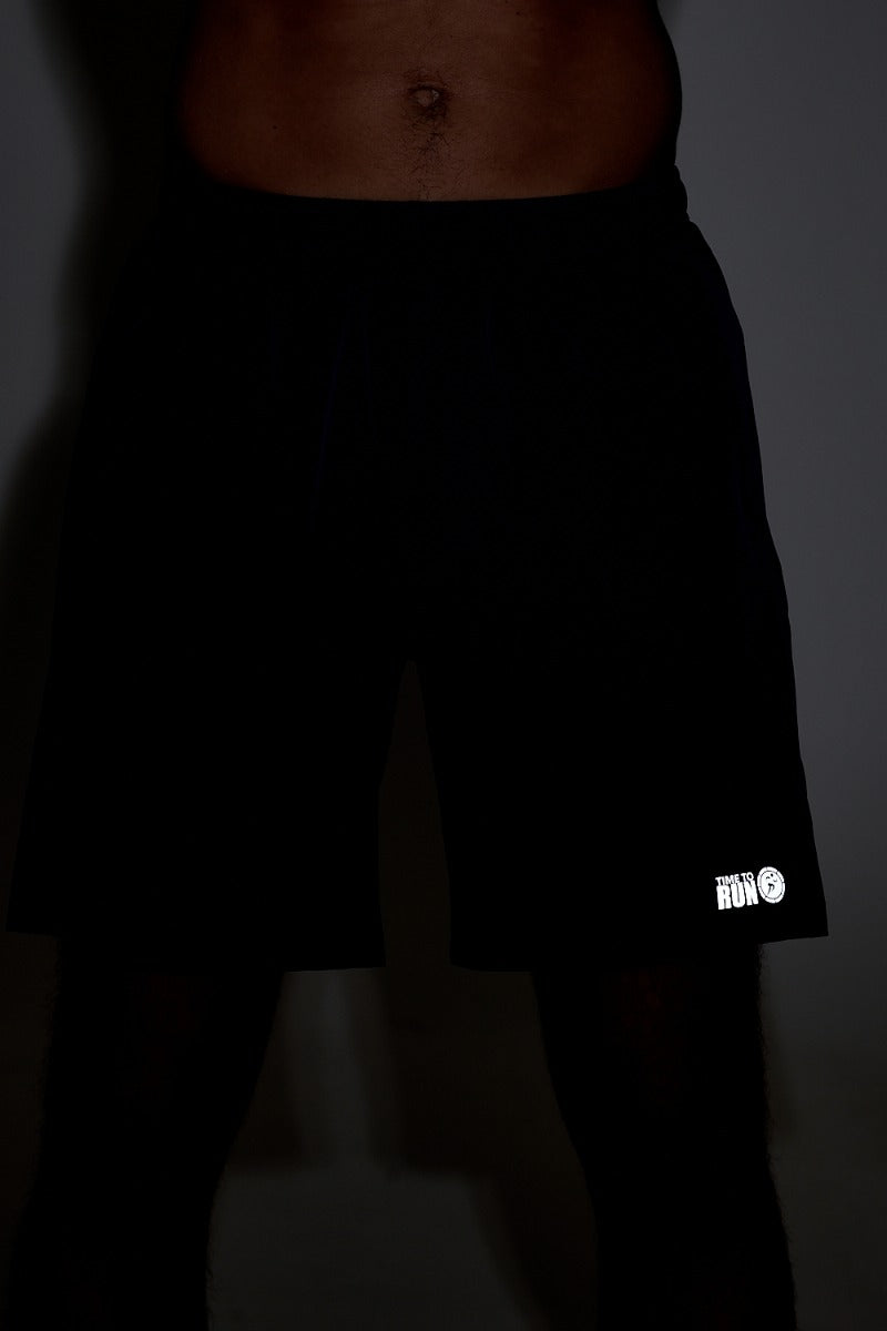 Men's Trail Spirit Running Short With Rear And Side Pockets-Midnight Blue