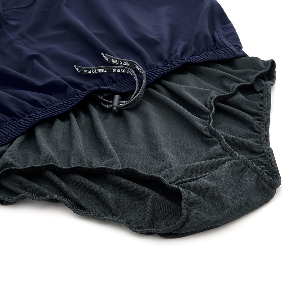 Men's Trail Spirit Running Shorts With Side And Rear Pockets-Peacoat