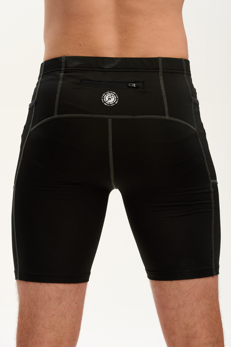Men's Compression Half Tights - Black