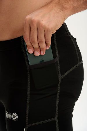 Men's Compression Half Tights - Black