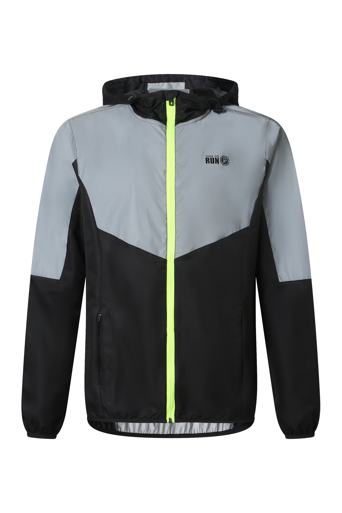 Men's Windproof Reflective Jacket - Black