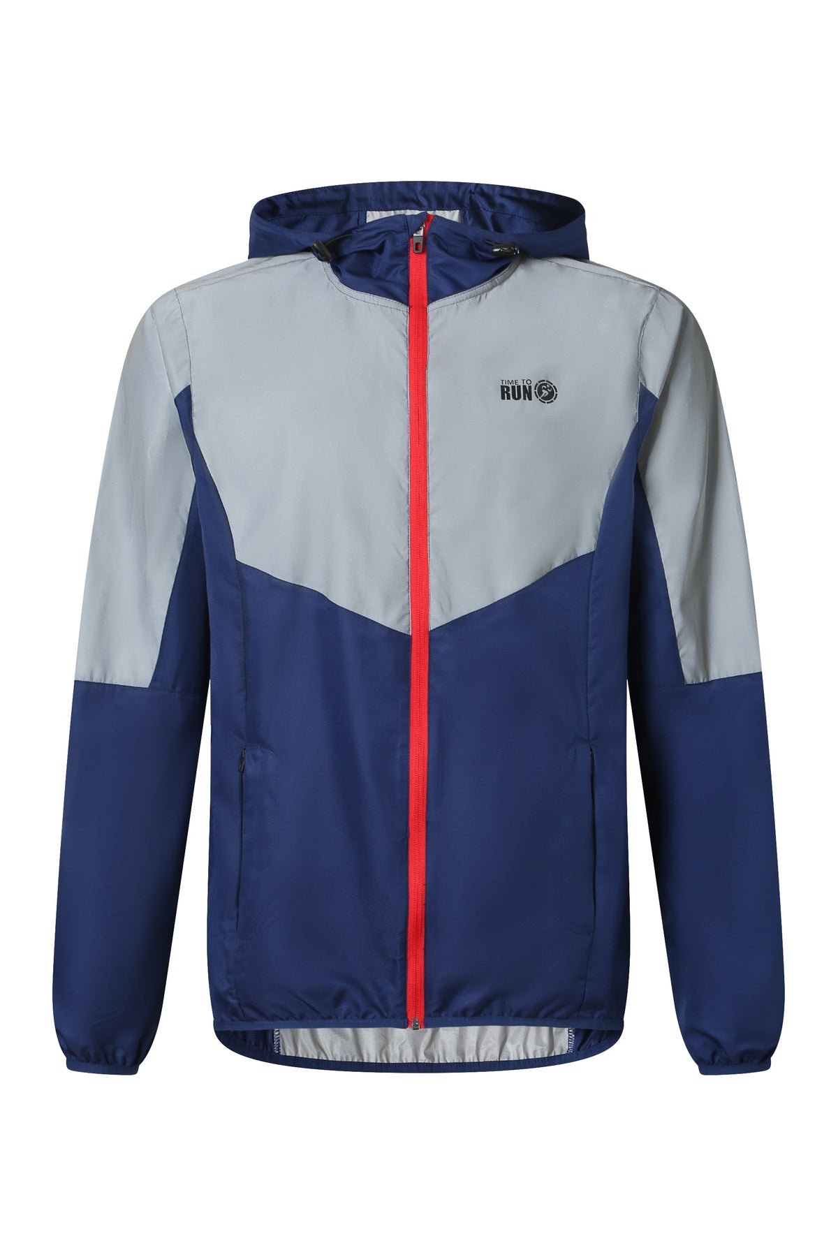 Men's Windproof Reflective Jacket - Navy