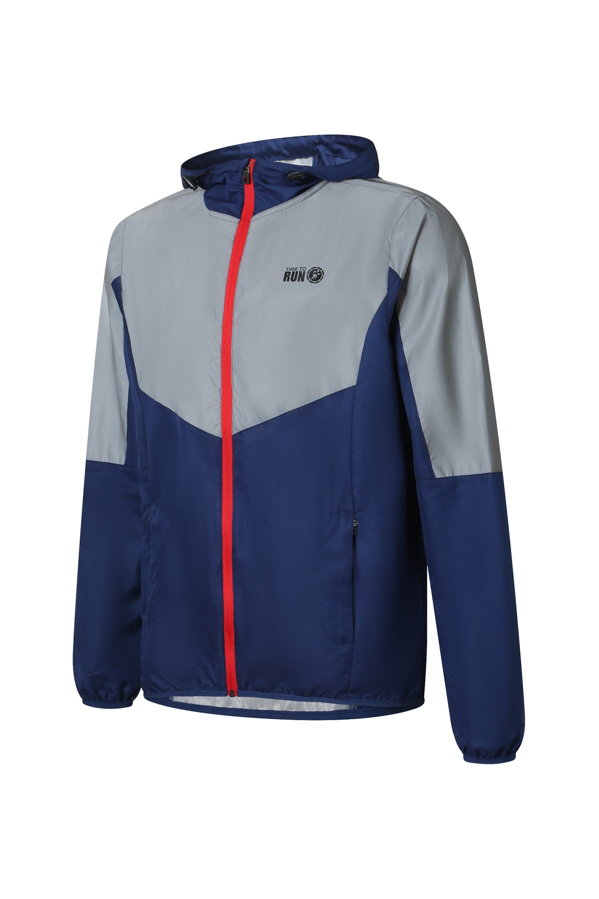 Men's Windproof Reflective Jacket - Navy