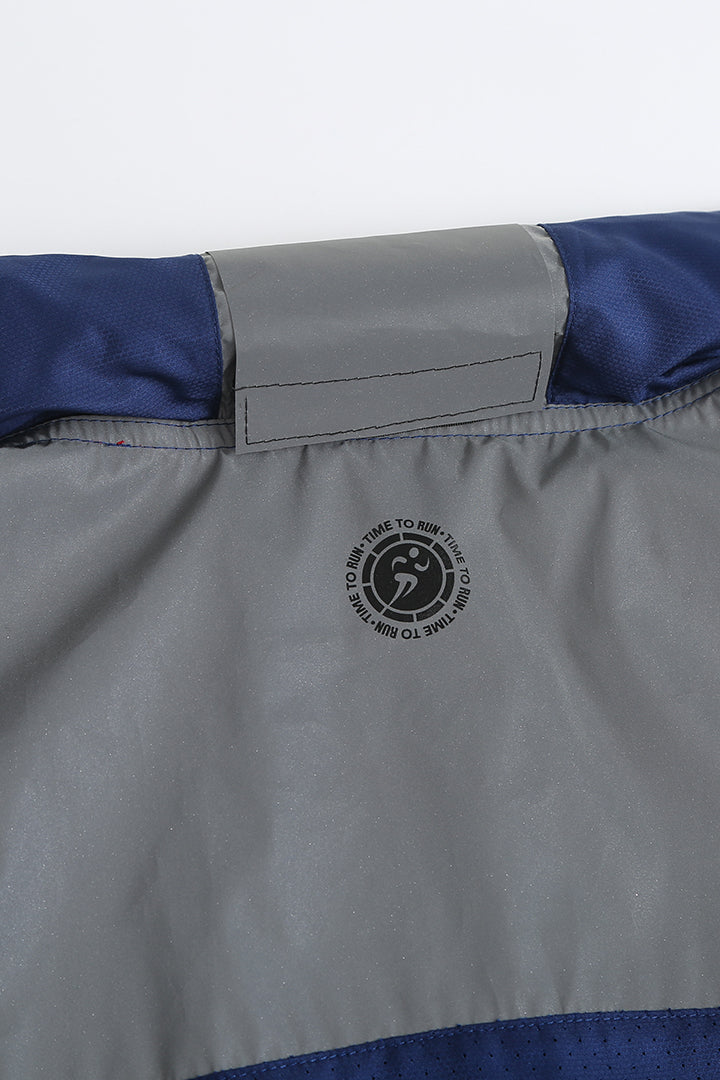 Men's Windproof Reflective Jacket - Navy
