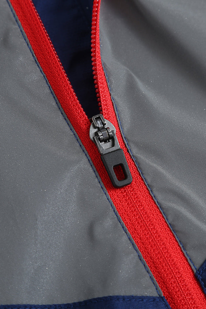 Men's Windproof Reflective Jacket - Navy