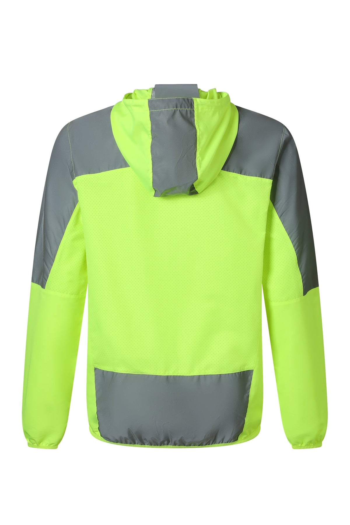 Men's Windproof Reflective Jacket - Lime Green