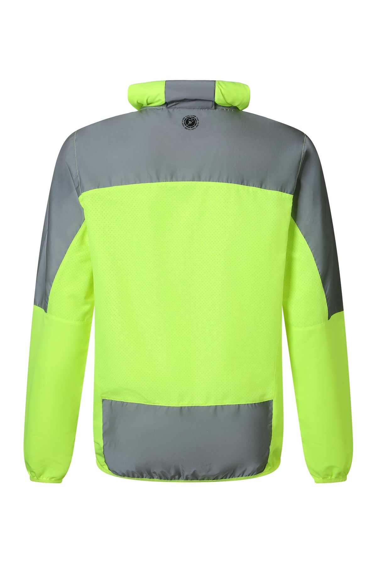 Men's Windproof Reflective Jacket - Lime Green