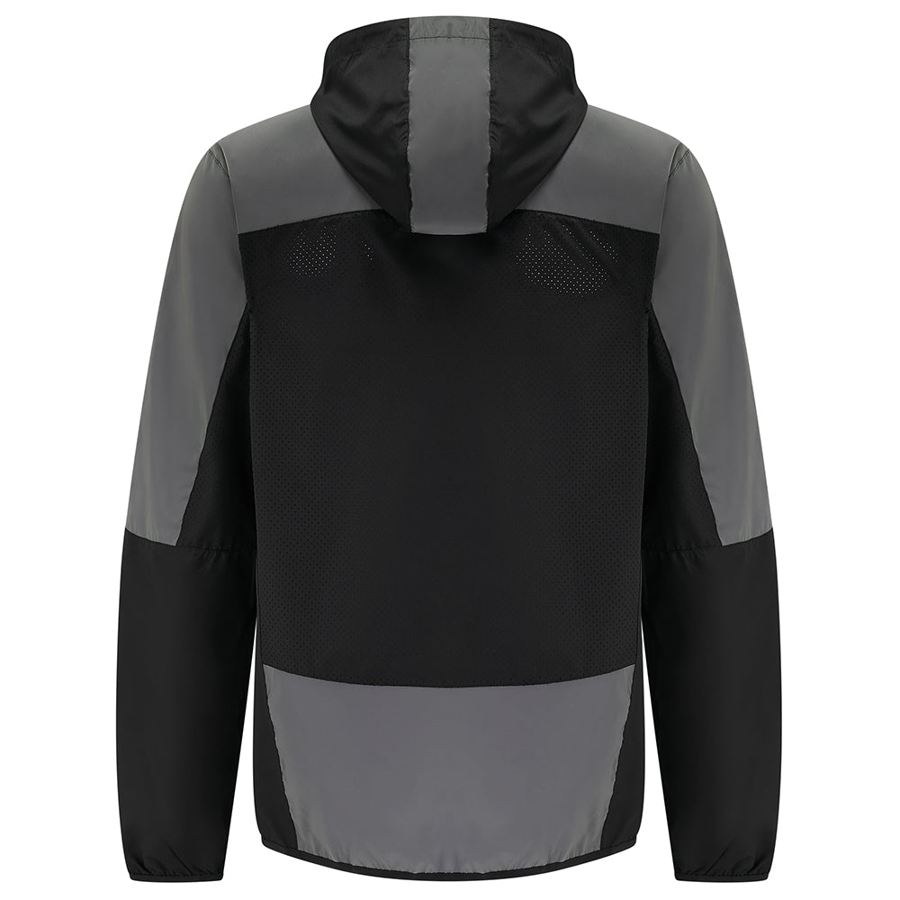 Men's Pace Spirit Reflective Running Jacket - Lightweight Windproof Reflective Trim & Pocket - Jet