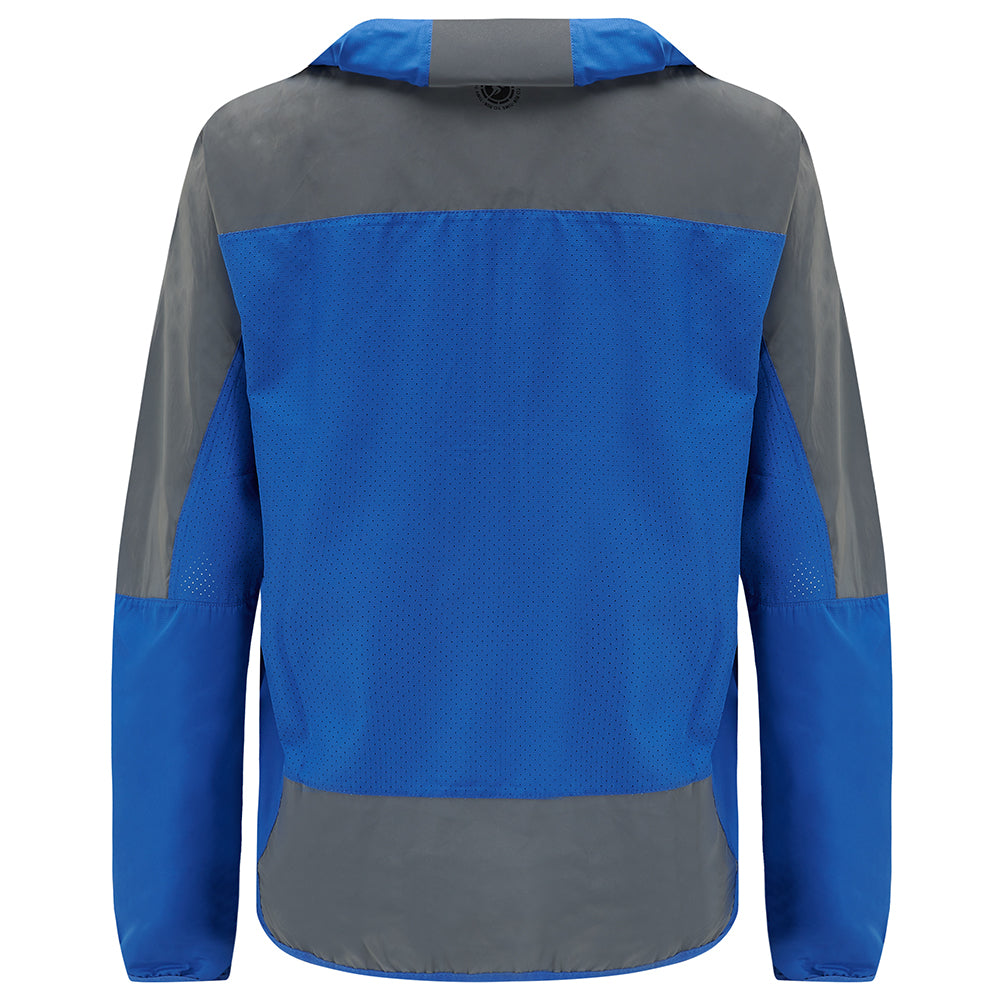 Women's Running Jacket With Hood - Windproof Reflective High Vis & Lightweight - New Blue