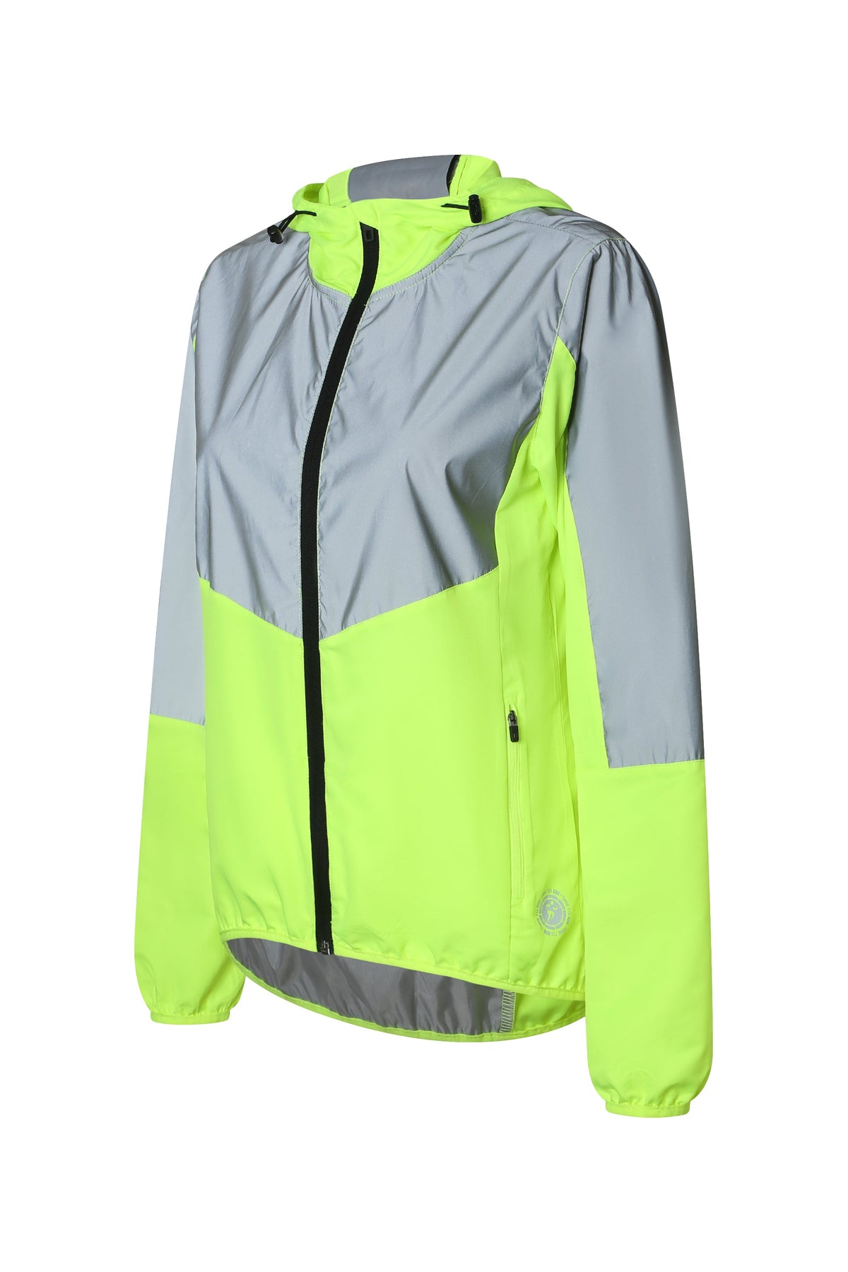 Women's Windproof High-Visibility Jacket - Lime Green
