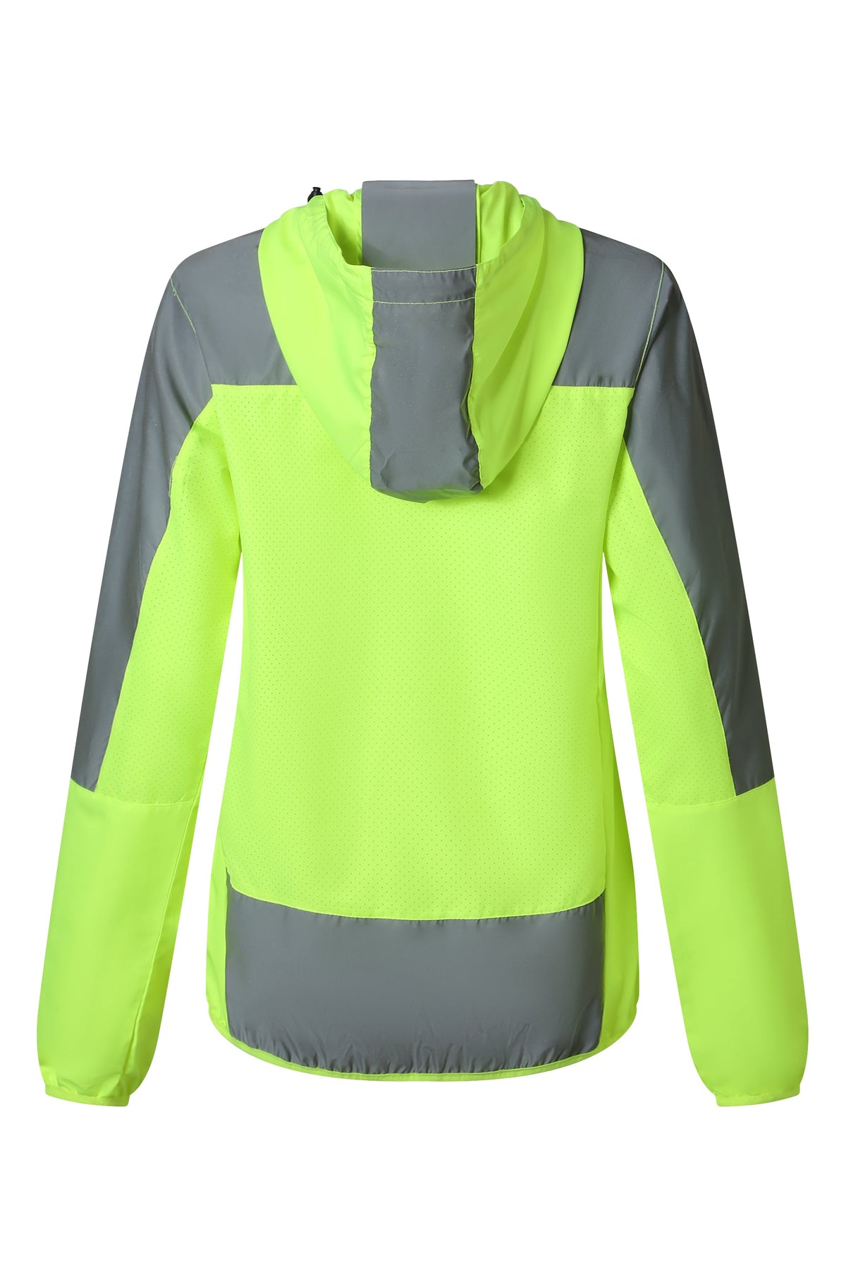 Women's Windproof High-Visibility Jacket - Lime Green