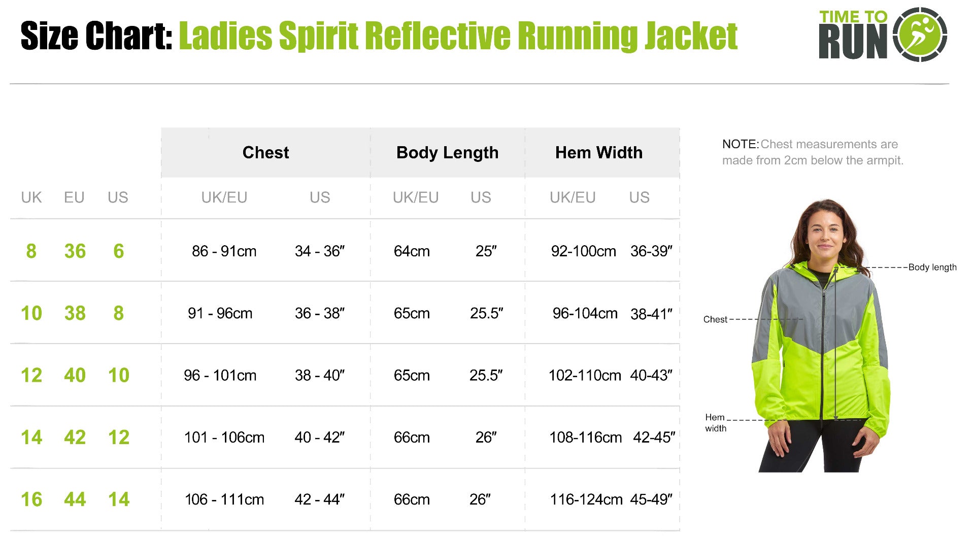 Women's Running Jacket With Hood - Windproof Reflective High Vis & Lightweight - Lime Green