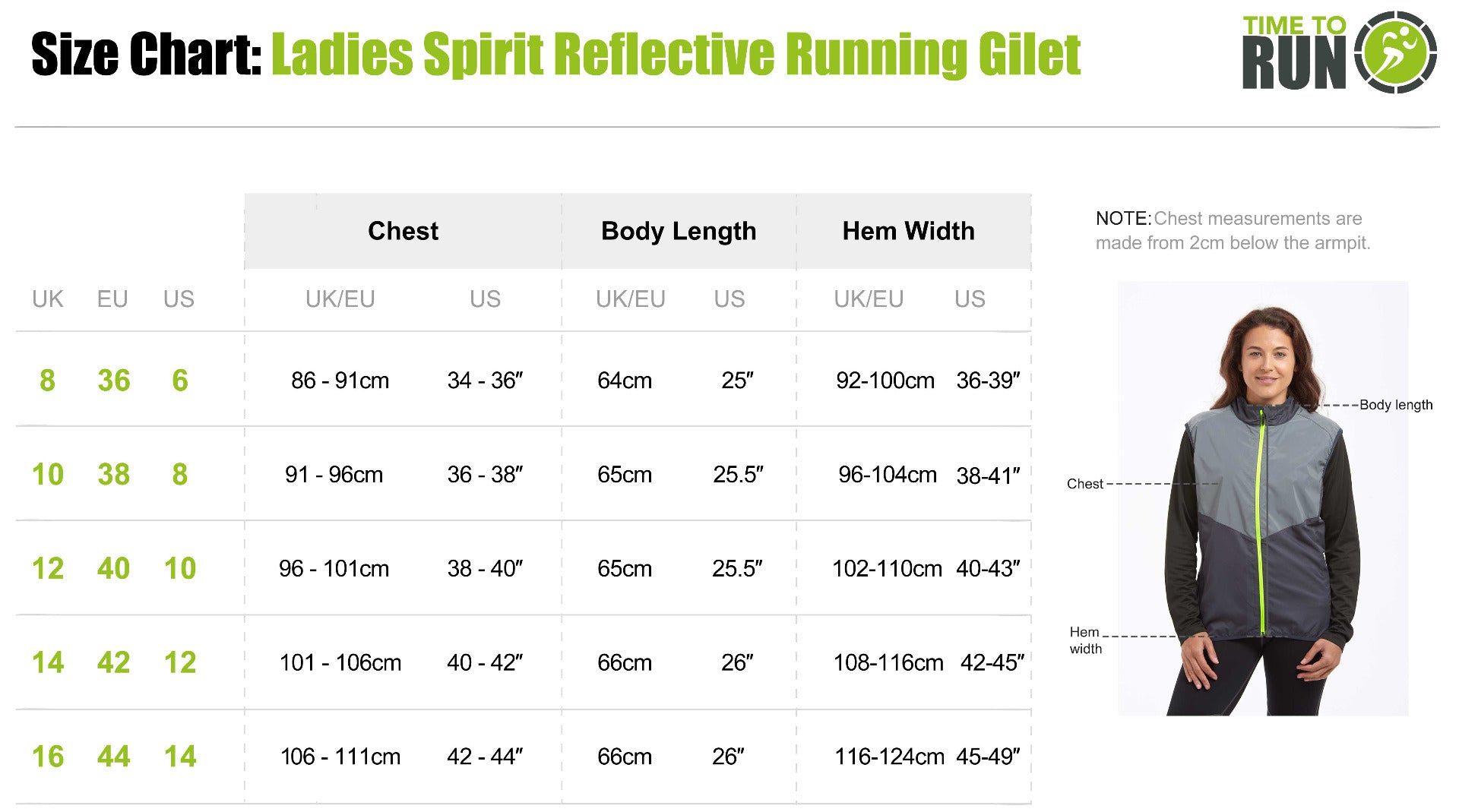 Women's Running Gilet - Windproof Reflective High Vis & Lightweight - Lime Green