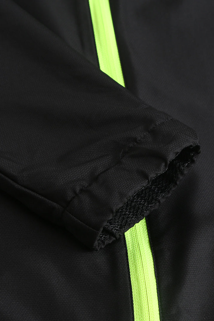 Men's Windproof Jacket - Black/Lime
